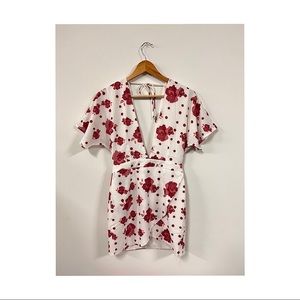 Sabo Skirt Floral White Romper Size Xs